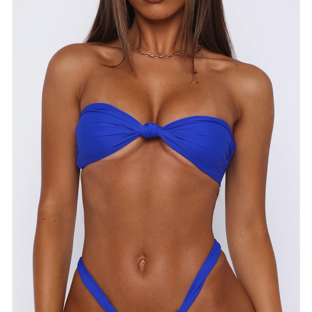 White Fox Ocean Baby Bikini Top Cobalt Blue XS
